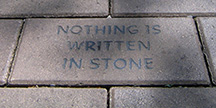 written in stone