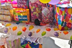 balloons and gifts