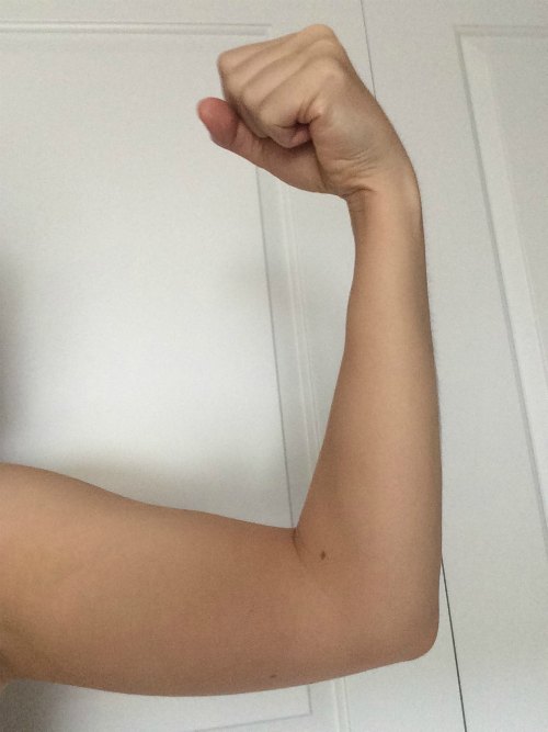My girly biceps raised in protest.