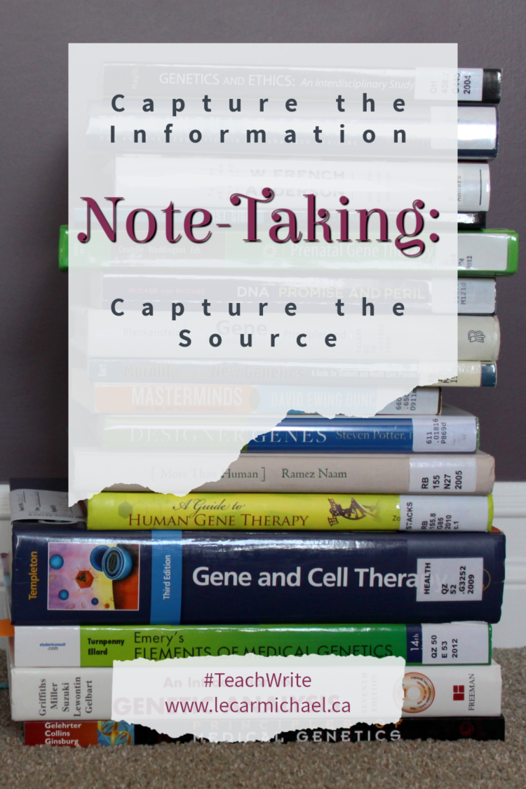 Note-Taking tips for writers